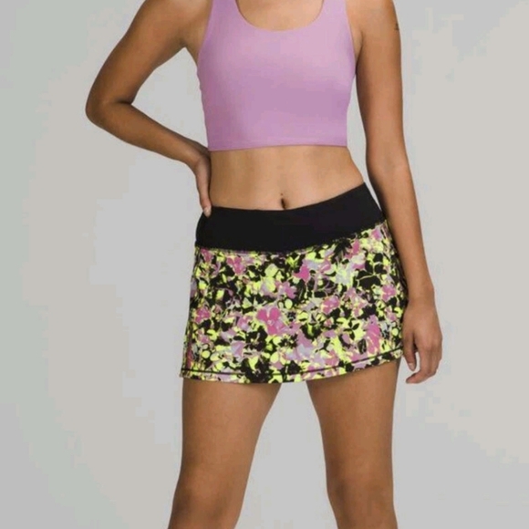 Lululemon Pace Rival Skirt / skort Floral Size 10 - Picture 5 of 15